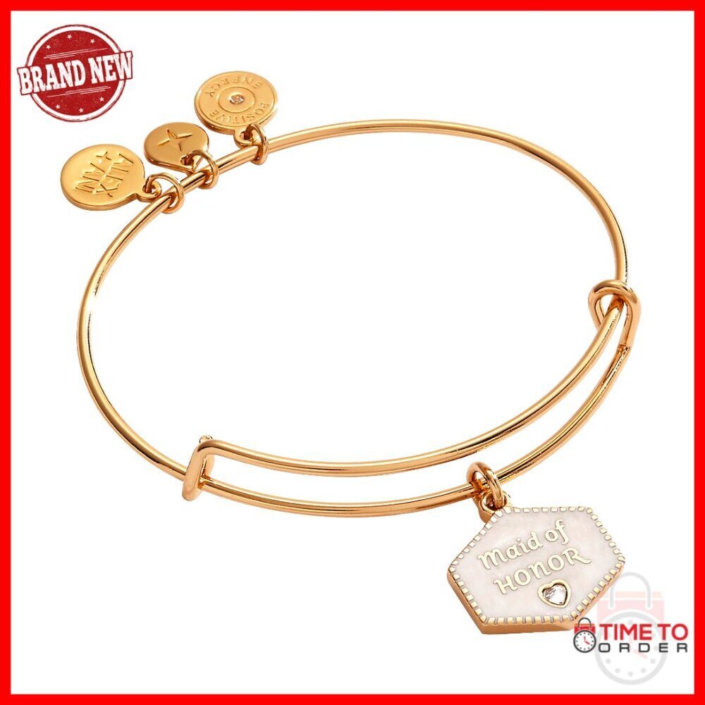 Expandable Wire Bangle Bracelet with Crystal Heart Charm